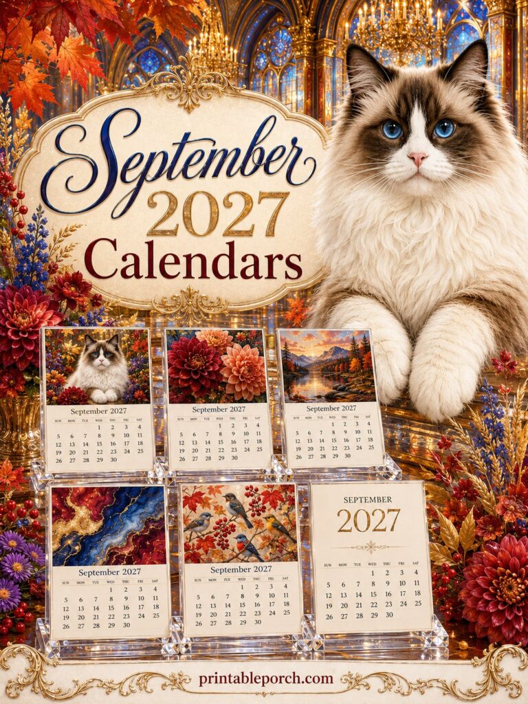 Free Printable September 2027 Calendars